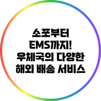 소포부터 EMS까지! 우체국의 다양한 해외 배송 서비스