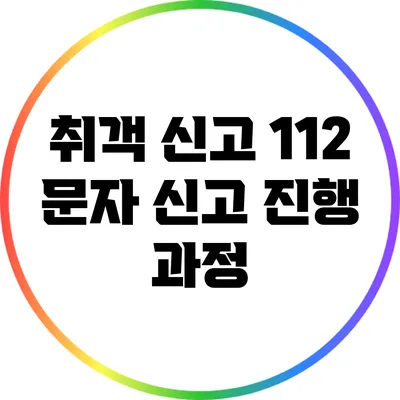 취객 신고: 112 문자 신고 진행 과정