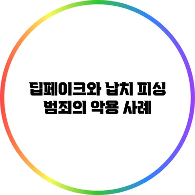 딥페이크와 납치 피싱 범죄의 악용 사례