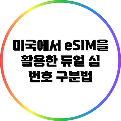 미국에서 eSIM을 활용한 듀얼 심 번호 구분법