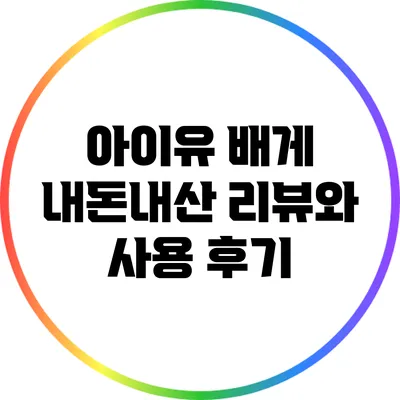 아이유 배게: 내돈내산 리뷰와 사용 후기